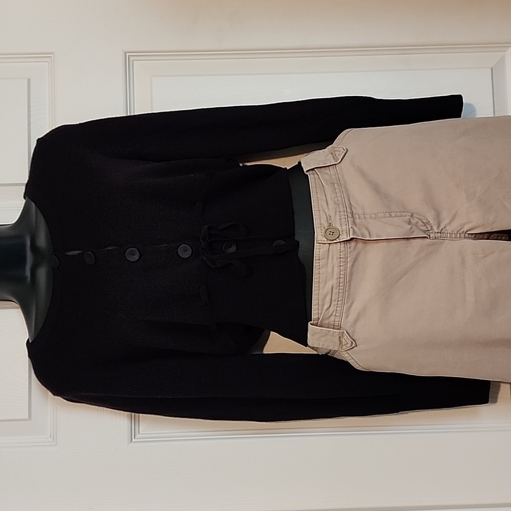 H & M Crop Cardigan with Tie Waist